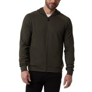 32 Degrees Men's Full Zip Hoodie, Pockets, Olive Green, Medium, NWT